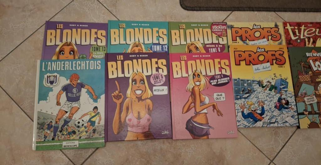 Lot de 12 livres BD - Titeuf - Blondes - Profs - Chick Bill, Livres, BD, Plusieurs BD, Enlèvement ou Envoi, Utilisé