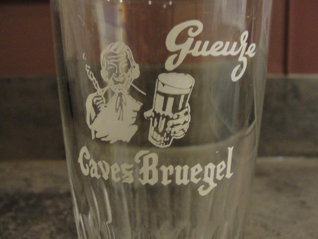 Gueuze Caves Bruegel glas, Verzamelen, Biermerken, Ophalen of Verzenden, Zo goed als nieuw, Glas of Glazen, Overige merken