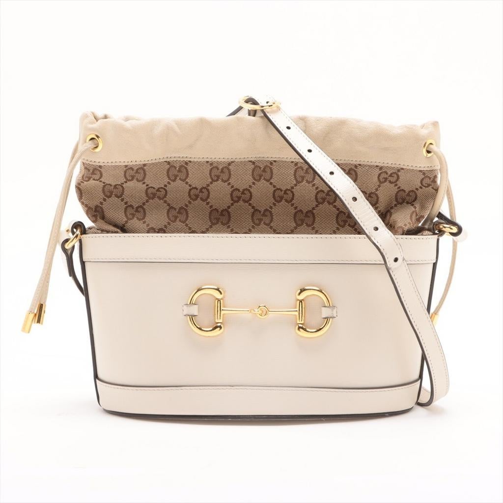 Sac Gucci Horsebit 1955, Envoi, Utilisé, Blanc, Sac à bandoulière