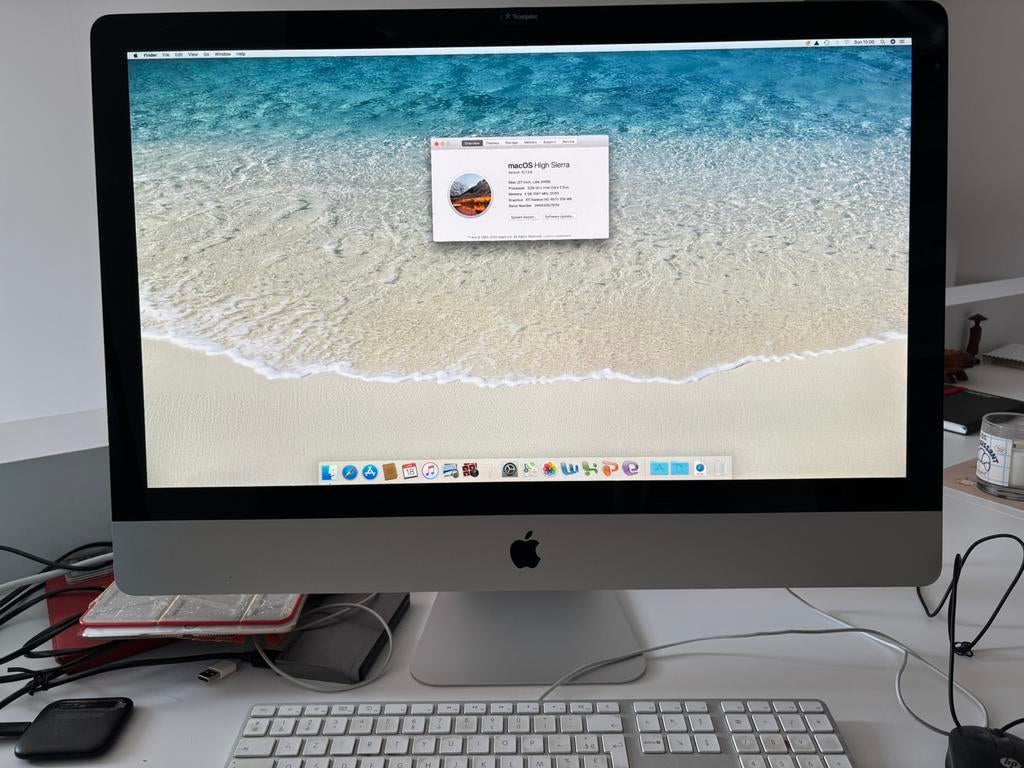 Apple iMac 27 pouces (fin 2009) + clavier et souris, IMac, Utilisé, 4 GB, Enlèvement