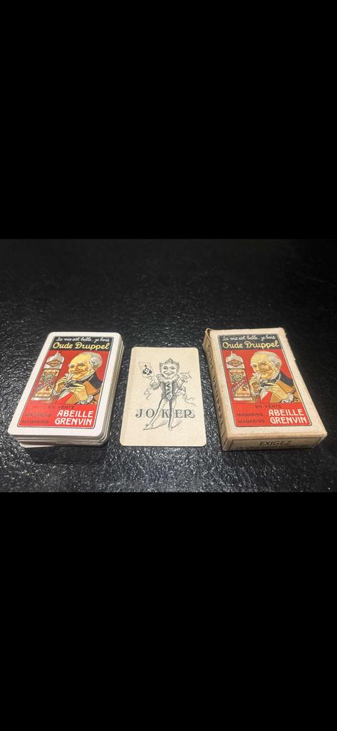 Oude druppel jenever boek speelkaarten, Verzamelen, Merken en Reclamevoorwerpen, Ophalen of Verzenden