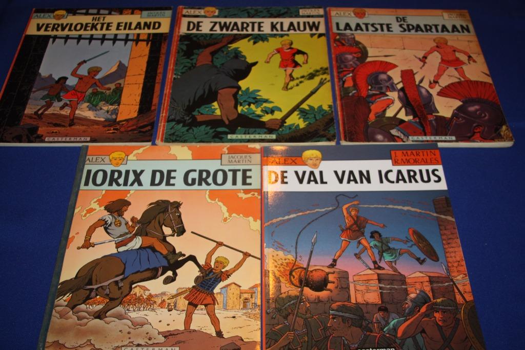 Alex ( Jacques Martin ) 3,5,7,10,22 herdruk , 1e  1973 2001, Plusieurs BD, Enlèvement ou Envoi, Jacques Martin, Utilisé
