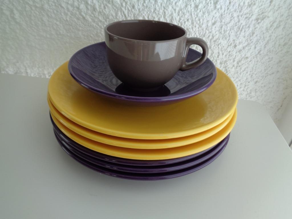 lot vaisselles 7 assiettes/ 1 tasse. Occasion., Enlèvement ou Envoi, Utilisé, Assiettes(s)