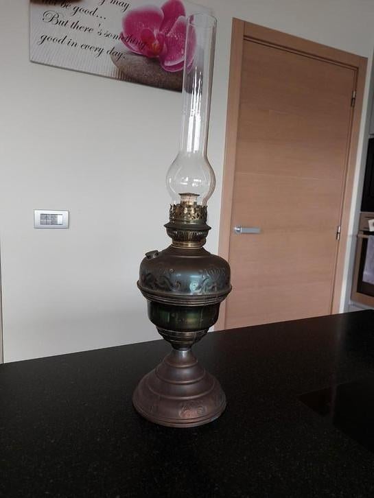 Antieke olielamp, Antiek en Kunst, Ophalen