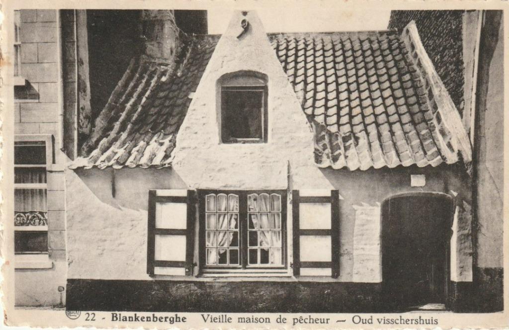 BLANKENBERGHE EEN DER OUDSTE VISSERSHUIZEN VIEILLE MAISON DE, Enlèvement ou Envoi, 1940 à 1960, Affranchie, Flandre Occidentale