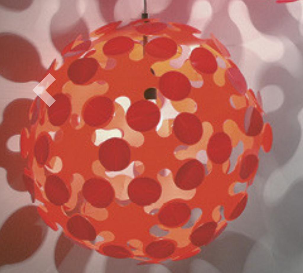 Lamp bol rood Merk Dark nieuw !, Huis en Inrichting, Ophalen, Kunststof, Nieuw, Modern