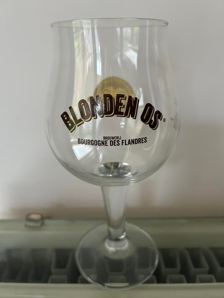 Bierglas Blonden Os brouwerij Bourgogne des Flandres, Verzamelen, Ophalen, Zo goed als nieuw