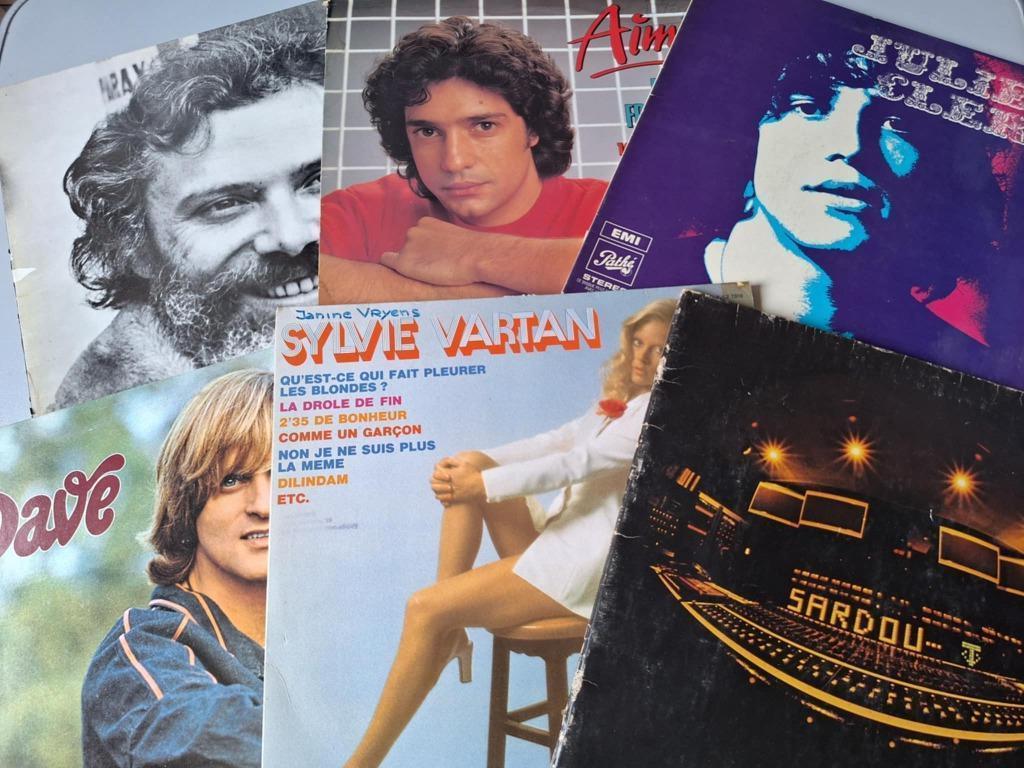 Lot 40 x Lp's Vinyl - Chanson Française 33" (B), Enlèvement ou Envoi, Utilisé, 12 pouces