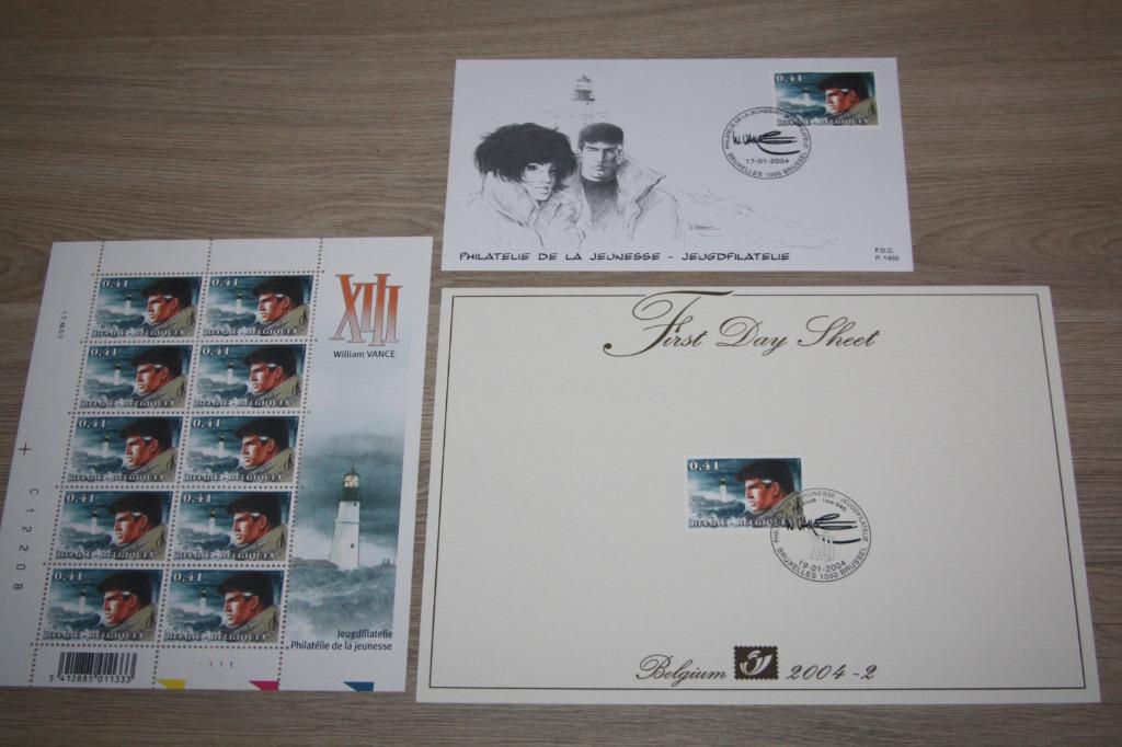 XIII strip , postzegel items , FDS , FDC , vel zegels, Collections, Personnages de BD, Neuf, Autres types, Autres personnages