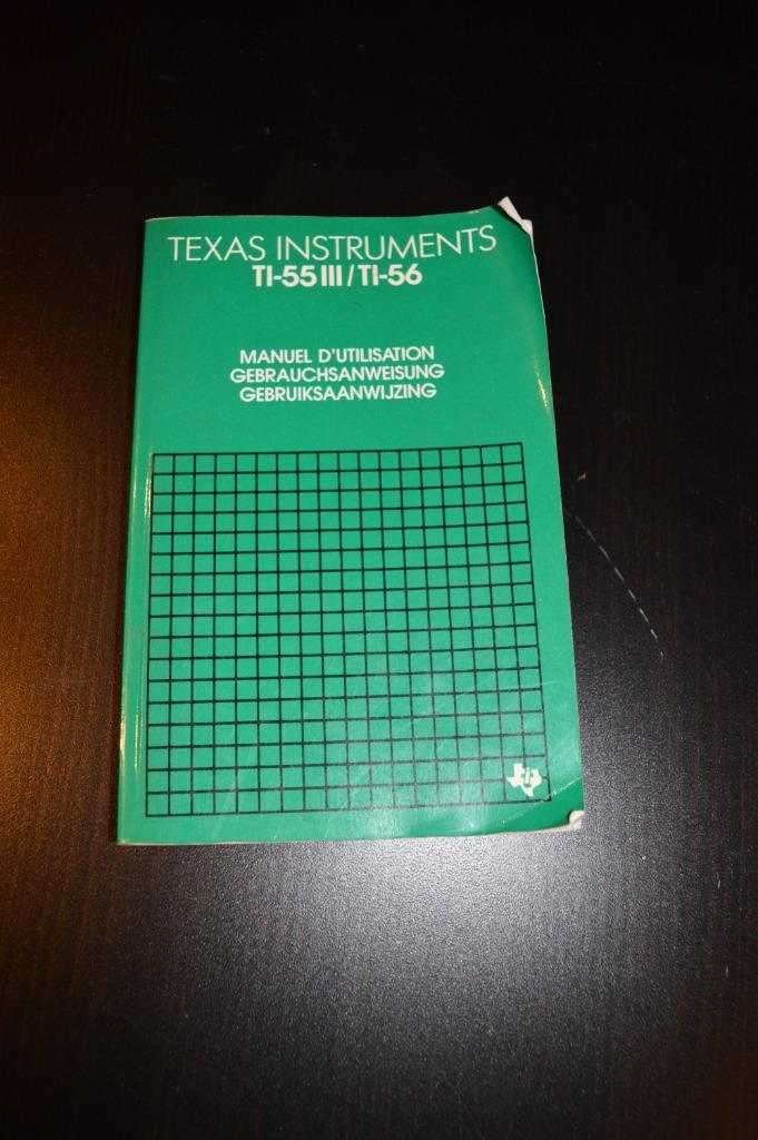 Texas Instruments TI-55 III / TI-56 handleiding, Ophalen of Verzenden, Gebruikt