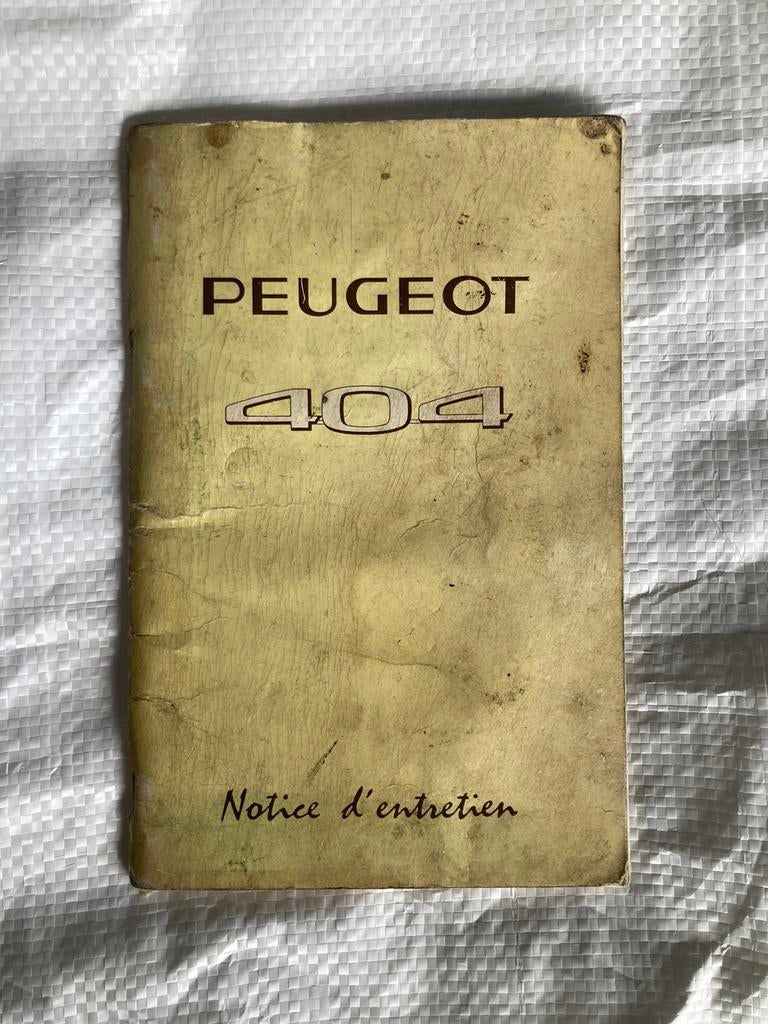 PEUGEOT 404 notice, Enlèvement ou Envoi