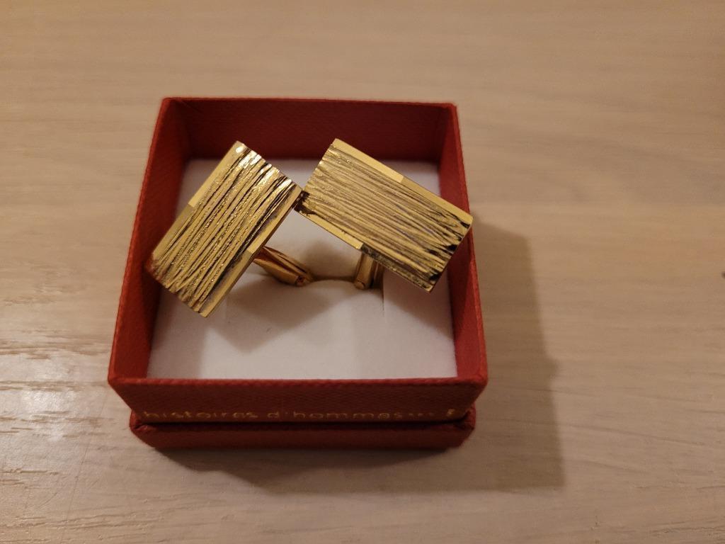 bouton de manchette 18 carat vintage année 60, Enlèvement ou Envoi, Comme neuf, Or
