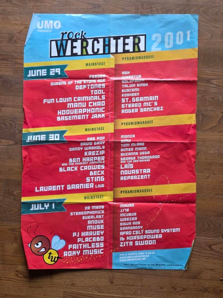 Rock werchter  2001, Enlèvement ou Envoi