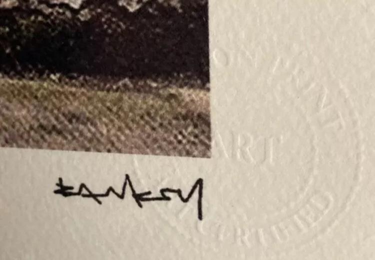BANKSY: lithografie met de hand ingelijst en genummerd, Ophalen of Verzenden
