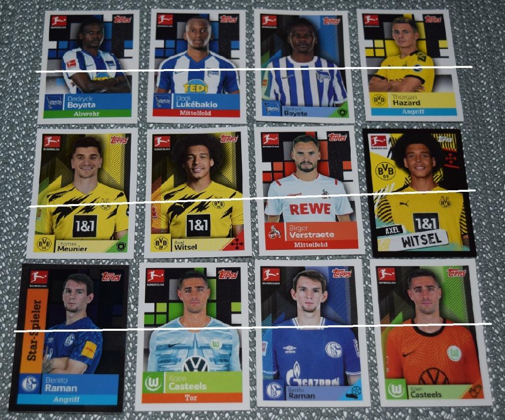 TOPPS/Les Belges en Bundesliga/12 stickers, Envoi, Neuf, Affiche, Image ou Autocollant