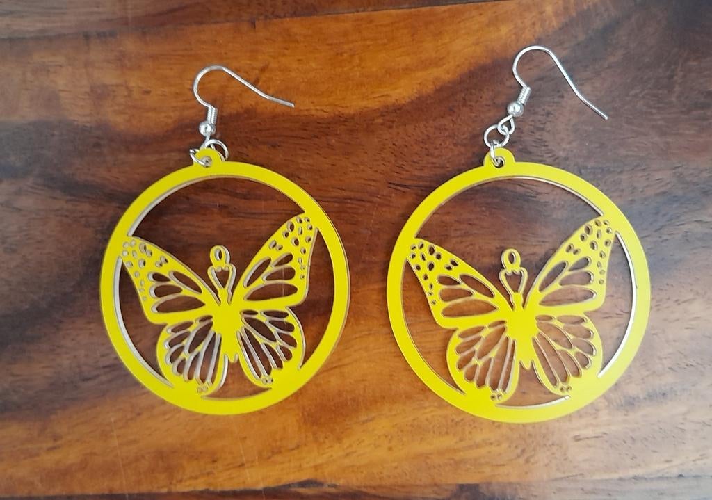 Boucles d'oreilles papillon, Enlèvement ou Envoi, Comme neuf