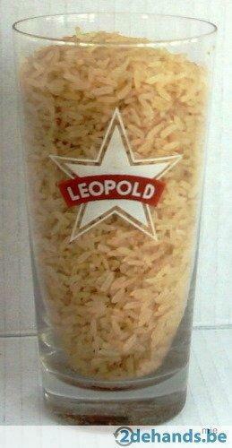 Bier brouwerij glas Leopold Elsene Brussel, Collections, Enlèvement ou Envoi, Utilisé