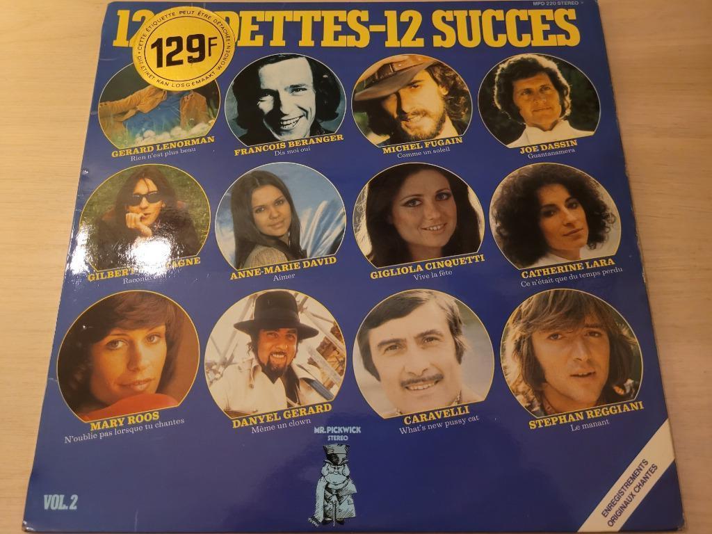 Disque vinyl 33 tours Various 12 Vedettes 12 Succès Vol.2, Ophalen of Verzenden, Zo goed als nieuw