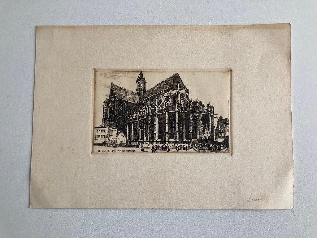 ETS LEUVEN : Eglise St. Pierre ( le marché ), Envoi, 1920 à 1940, Brabant Flamand