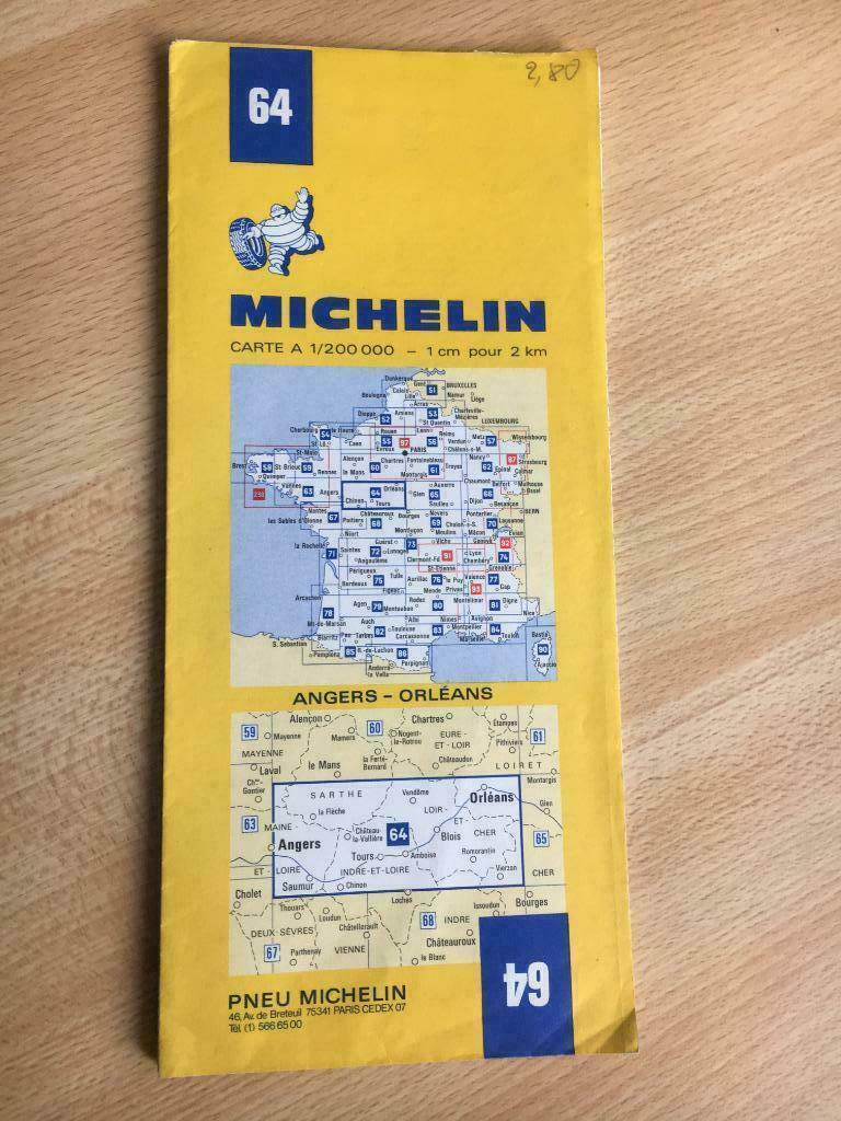 carte routière "Michelin" n 64  1/200.000e  édition 1975, Enlèvement ou Envoi, Comme neuf, Carte géographique