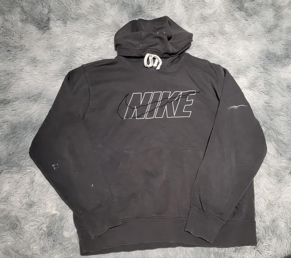 Nike Style Distressed Workwear Hoodie, maat L, Kleding | Heren, Truien en Vesten, Gedragen, Maat 52/54 (L), Zwart, Ophalen of Verzenden