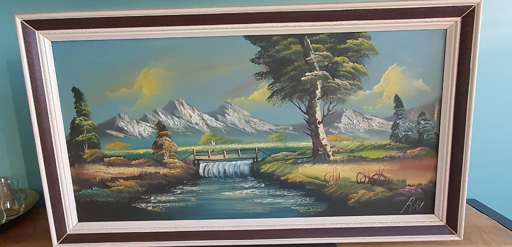 groot schilderij Ray, Ophalen
