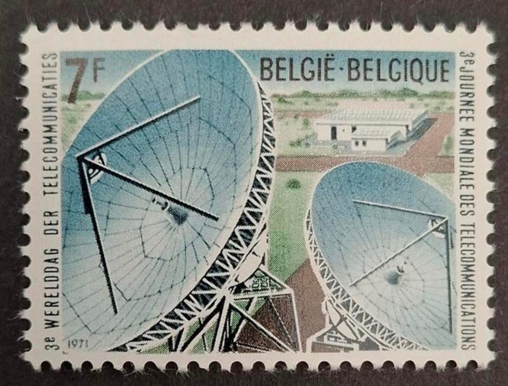 België: OBP 1580 ** Telecommunicaties 1971., Postzegels en Munten, Frankeerzegel, Ophalen of Verzenden, Zonder stempel, Postfris