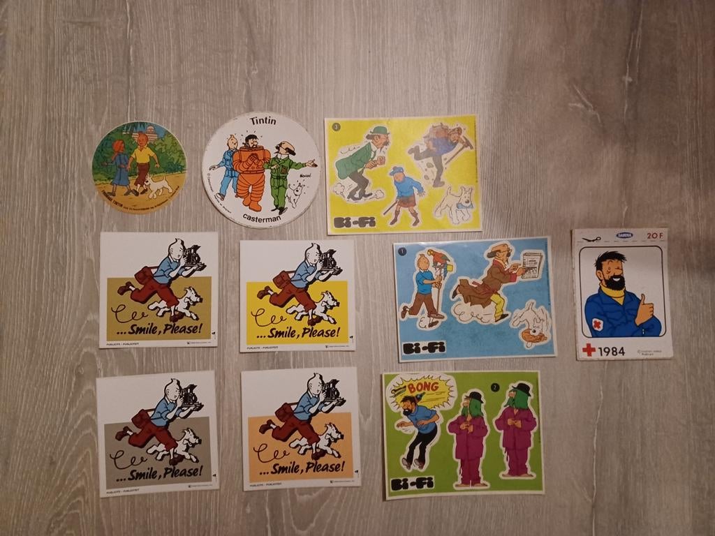 Kuifje stickers, Verzamelen, Ophalen of Verzenden, Zo goed als nieuw