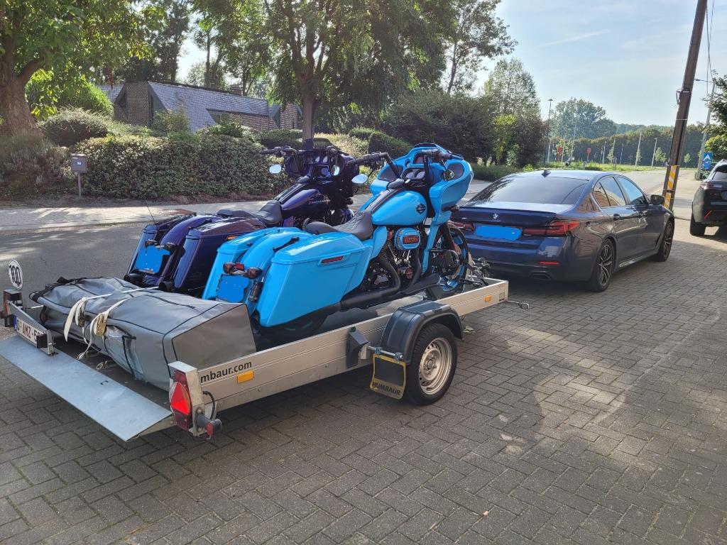 aanhangwagen motor te huur, Ophalen