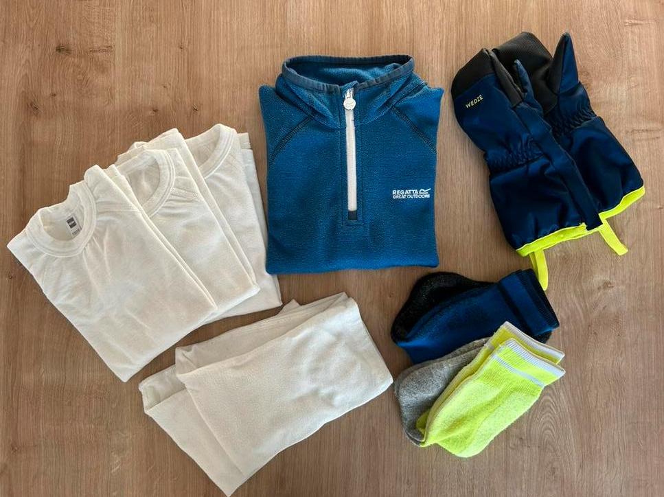 Pakket ski(onder)kleding kind 5-6 jaar, Ophalen of Verzenden, Gebruikt, Jongen of Meisje, Setje