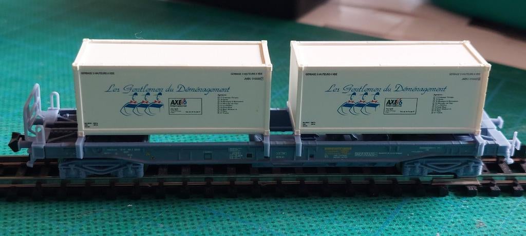 NLK 0804 TRIX CONTAINER WAGON GdD 1/160, Ophalen of Verzenden, Wagon, Trix