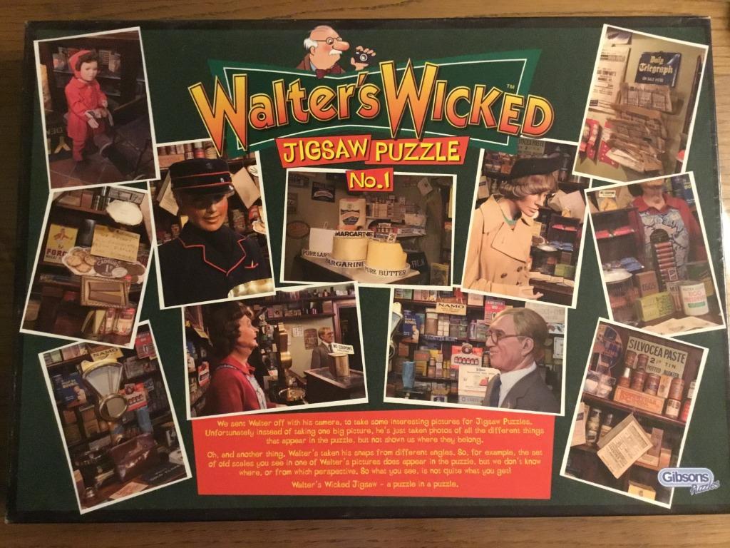 Puzzels Gibsons 1000 stukjes Walter's wicked, Hobby en Vrije tijd, Ophalen of Verzenden, 500 t/m 1500 stukjes, Gebruikt, Legpuzzel