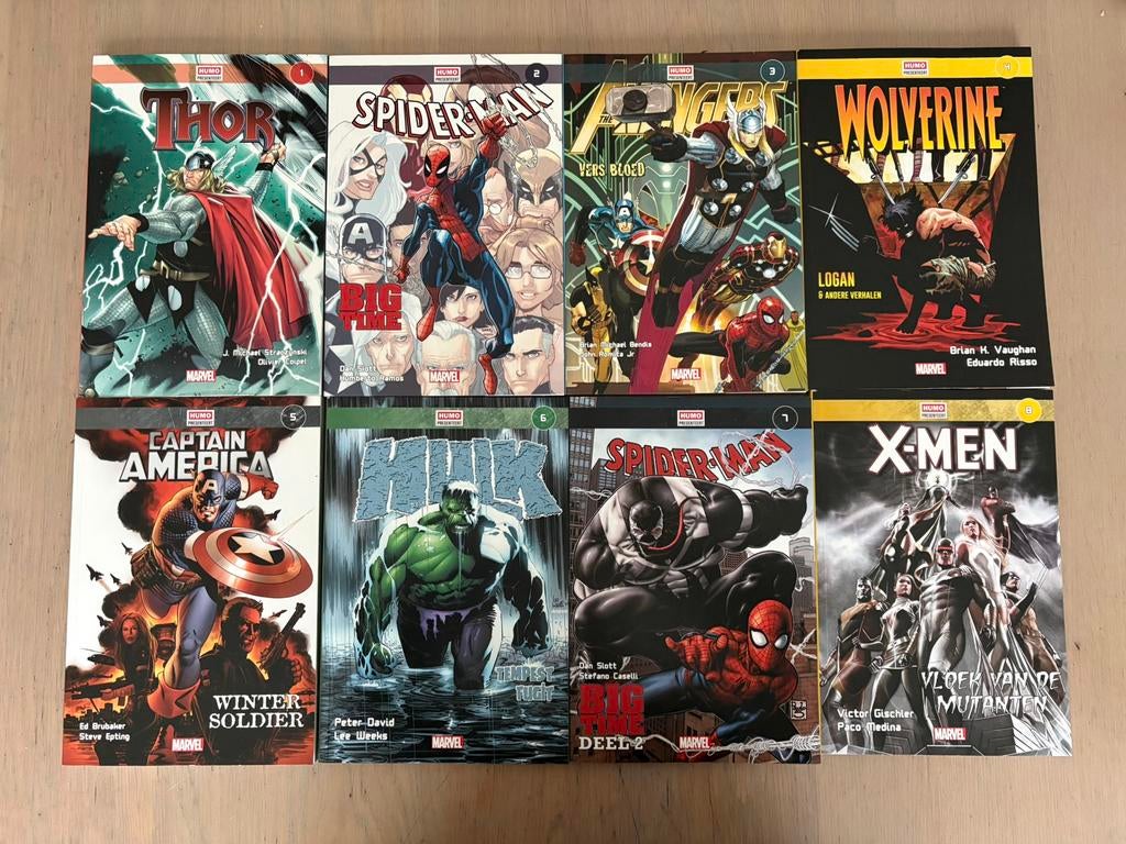 Volledige Marvel-stripreeks (Humo) - 8 albums - goede staat, Boeken, Complete serie of reeks, Ophalen, Zo goed als nieuw