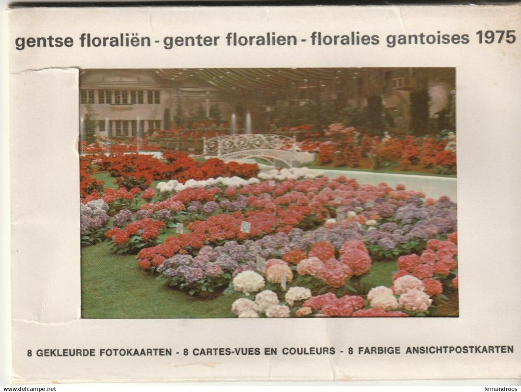 FLORALIES GANTOISES 8 CARTES POSTALES COULEUR NEUVES, Collections, Enlèvement ou Envoi, 1960 à 1980, Non affranchie, Flandre Orientale