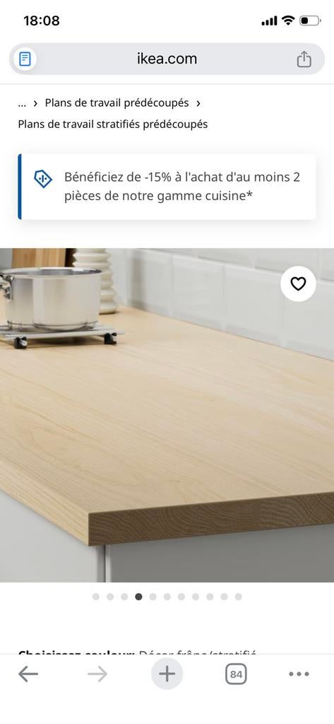 Plans de travail IKEA standards, Enlèvement, Neuf