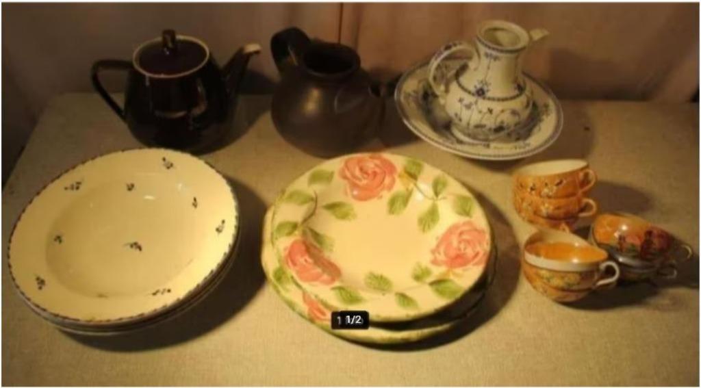 Beau lot de pièces de vaisselle anciennes, Enlèvement ou Envoi