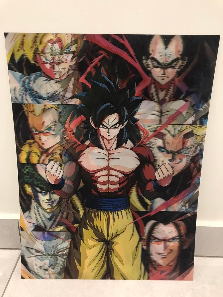 Affiche 3D de Dragon Ball Z, Enlèvement ou Envoi, Rectangulaire vertical, A1 jusqu'à A3, Comme neuf