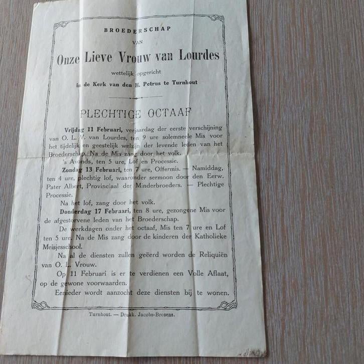 Oud document Turnhout, Verzamelen, Ophalen of Verzenden, Zo goed als nieuw