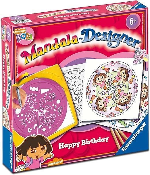 Dora mandala designer 5+  Happy Birthday NIEUWSTAAT, Hobby en Vrije tijd, Ophalen of Verzenden, Zo goed als nieuw, Potlood of Stift