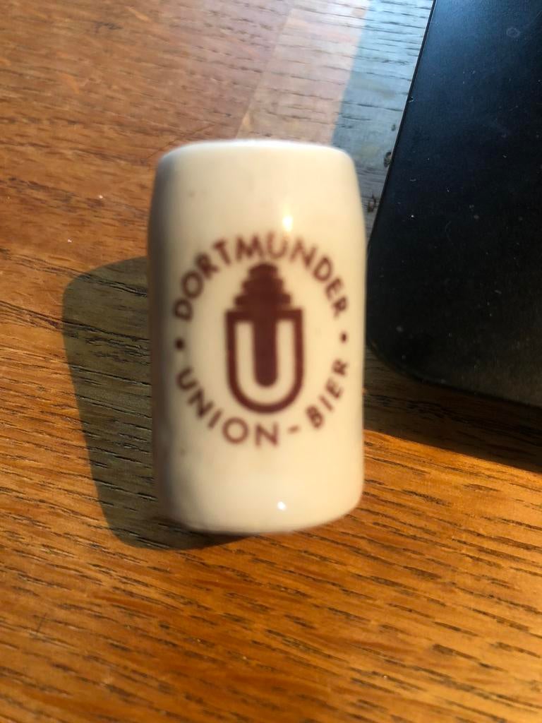 DORTMUNDER-UNION-BIER  mini-bierpul, Ophalen of Verzenden, Zo goed als nieuw, Pul(len), Overige merken