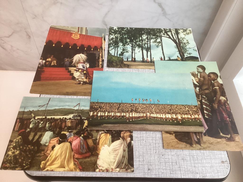 Vijf postkaarten. Reis koning Boudewijn Congo ‘55, Enlèvement ou Envoi