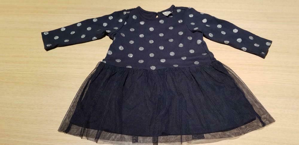 Mooi donkerblauw kleedje - H&M - maat 80, Enlèvement, Comme neuf, Fille