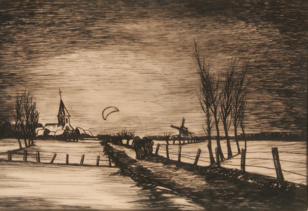 Marcel Beeckman (1939-2021): Landschap 1971 (54 x 44 cm), Enlèvement ou Envoi
