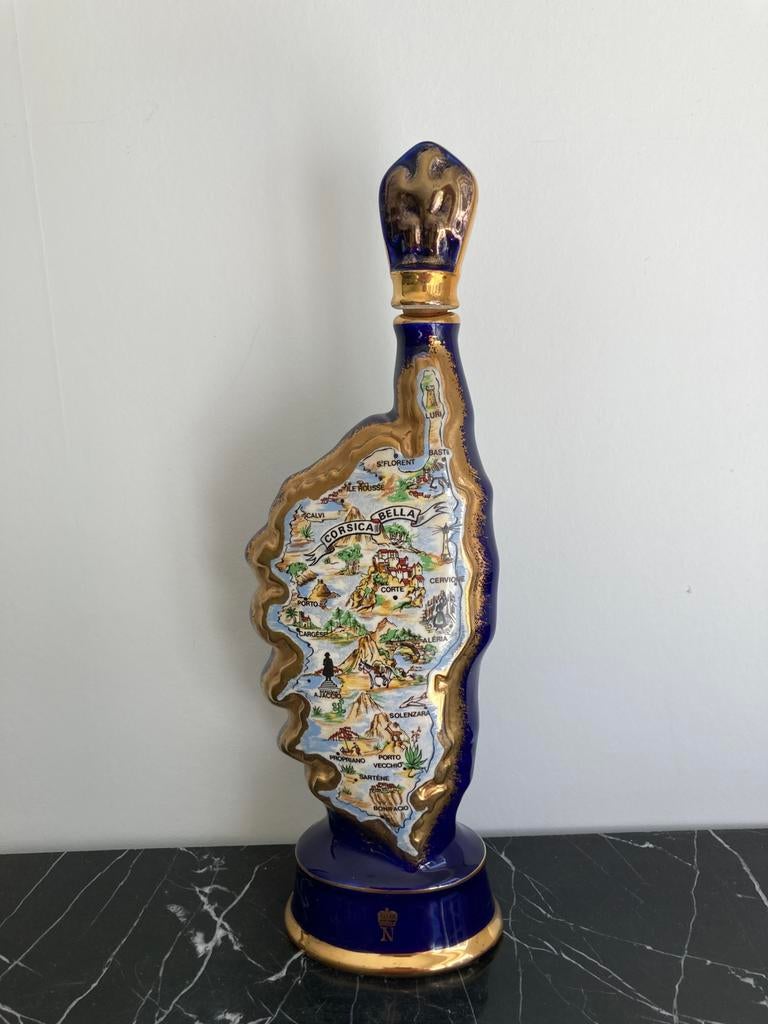 Bouteille vintage Napoleon Korsica en or cobalt, Enlèvement ou Envoi