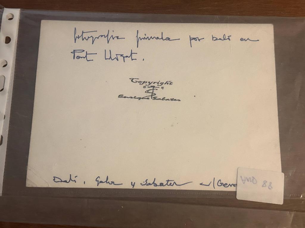 Salvador Dalí Photographie argentique d'époque, signée., Antiquités & Art, Envoi