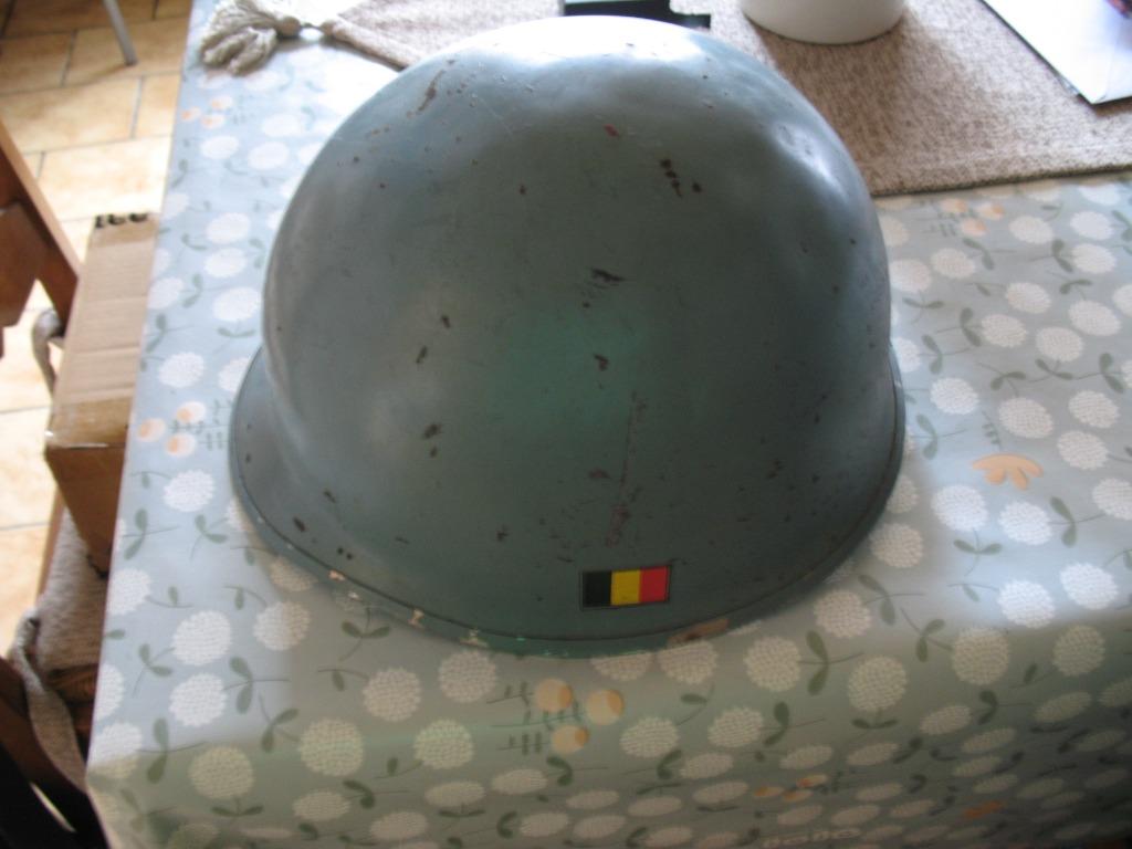 UN blauw helm abl model M51, Verzamelen, Ophalen of Verzenden, Landmacht, Helm of Baret