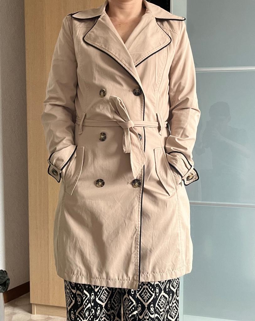 Trench beige marque NafNaf taille 36, Ophalen, Beige, Nieuw, Maat 36 (S)