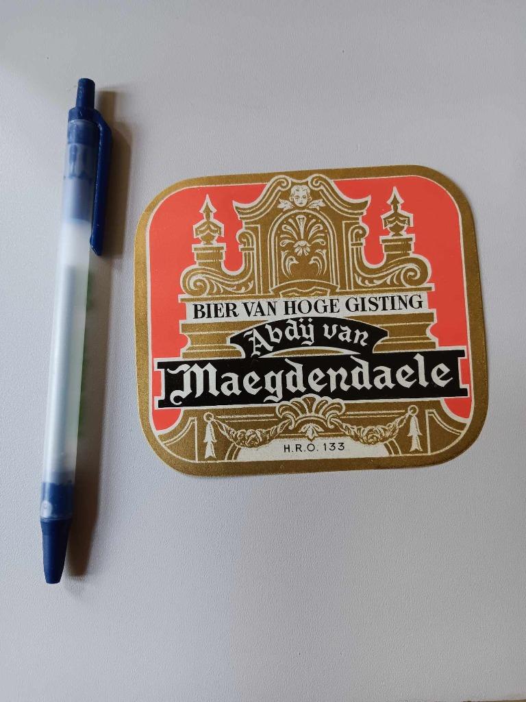 Bieretiket Abdij van Maegdendaele Liefmans Oudenaarde, Verzamelen, Ophalen of Verzenden, Gebruikt, Overige typen