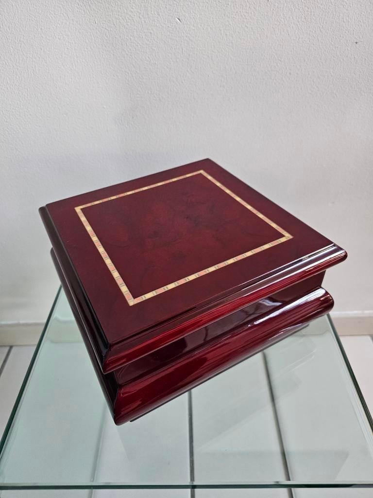 Magnifique coffret à bijoux en bois précieux, Enlèvement ou Envoi, Comme neuf