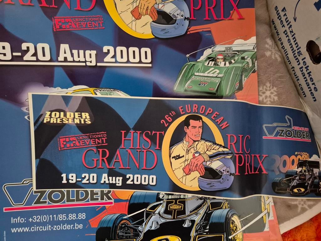 Michel Vaillant affiche + sticker, Verzamelen, Ophalen of Verzenden